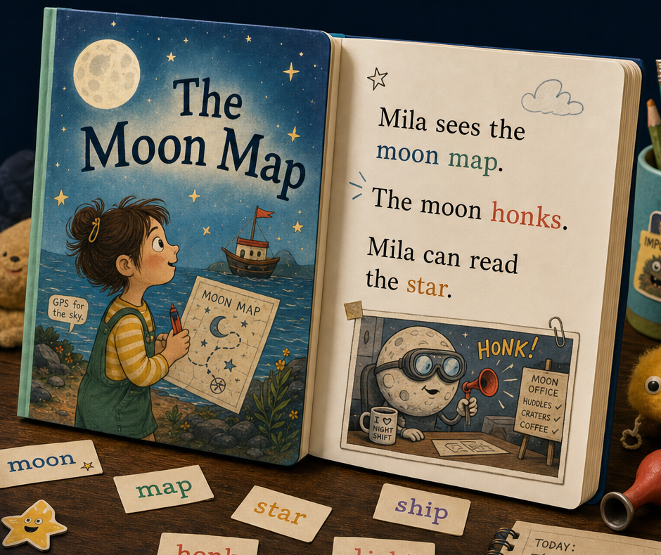 A finished Heheding book open to a sample page